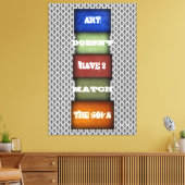 Bezeichnung und Unterschrift von Kunstangebot 2 Leinwanddruck (Insitu (Wohnzimmer))