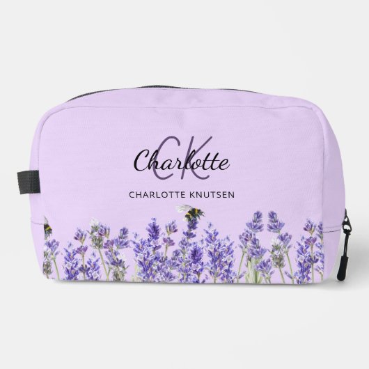 Bezeichnung von Lavendelviolett-Blume Waschbeutel (Vorderseite)
