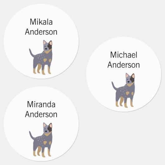 Bezeichnungen für australische Rinderhunde wasserd Etiketten (Gruppe)