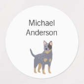 Bezeichnungen für australische Rinderhunde wasserd Etiketten (Design 2)