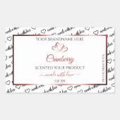 Bezeichnungen für schwarze und weiße Word-Cloud-Pr Rechteckiger Aufkleber (Vorderseite)