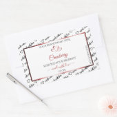 Bezeichnungen für schwarze und weiße Word-Cloud-Pr Rechteckiger Aufkleber (Umschlag)