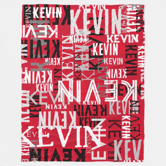 Bezeichnungen mit moderner roter Farbe wiederholt Fleecedecke (Vorderseite)