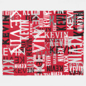 Bezeichnungen mit moderner roter Farbe wiederholt Fleecedecke (Vorderseite (Horizontal))