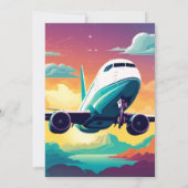 Beziehen Sie Cloud 9 Fly Niedlich Sky Joy Flugzeug Einladung (Rückseite)