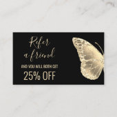 Beziehen Sie eine Freundin mit einer goldenen Schm Visitenkarte (Vorderseite)