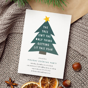 Beziehen Sie Lit   Holiday Cocktail Party Einladun Einladung