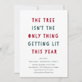 Beziehen Sie Lit | Holiday Cocktail Party Einladun Einladung (Vorderseite)