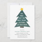 Beziehen Sie Lit | Holiday Cocktail Party Einladun Einladung (Vorderseite)