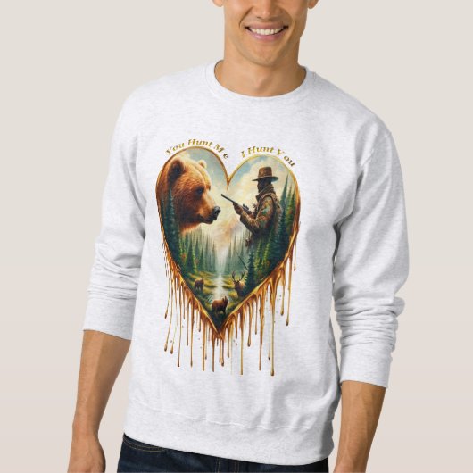 Beziehung zwischen dem Jäger-Grizzly-Bär und dem H Sweatshirt (Vorderseite)