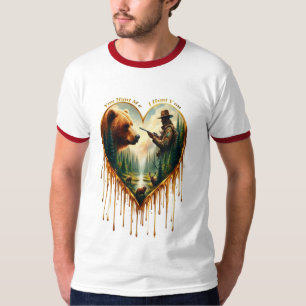 Beziehung zwischen dem Jäger-Grizzly-Bär und dem H T-Shirt