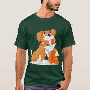 Beziehung zwischen Hunde und Katze T-Shirt