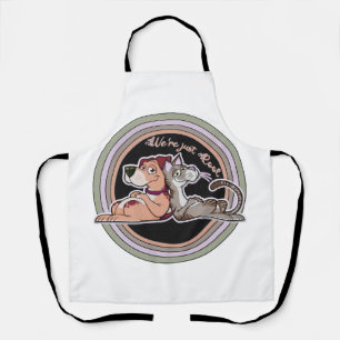 Beziehung zwischen Hunde und Katzen Schürze