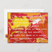 Beziehungen, die Postkarte für Kostenvoranschlag z (Vorne/Hinten)