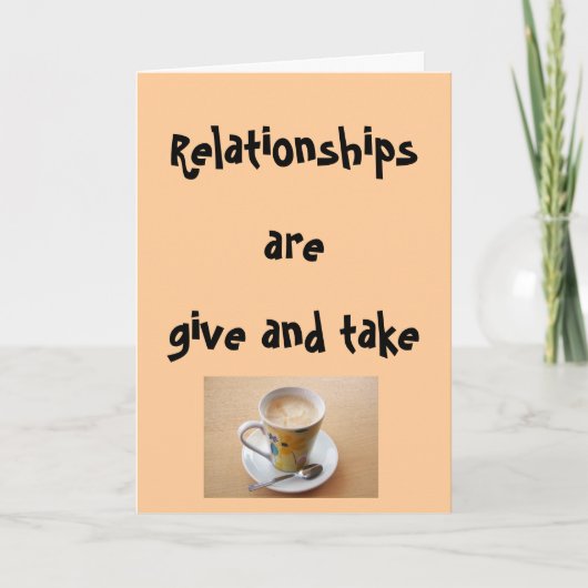 Beziehungen Feiertagskarte (Vorderseite)