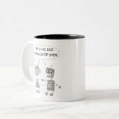 Beziehungen für Roboter und Liebe Zweifarbige Tasse (Vorderseite Links)