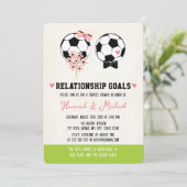 Beziehungen Goals Soccer Couples Dusche Einladung (Stehend Vorderseite)