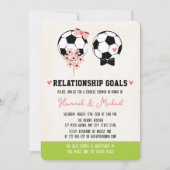Beziehungen Goals Soccer Couples Dusche Einladung (Vorderseite)