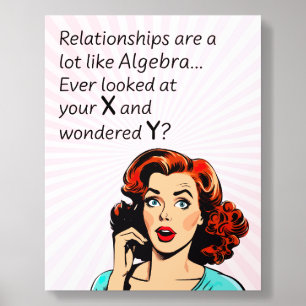 Beziehungen sind wie Algebra Funny Quip Acryl Fotofliese