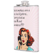 Beziehungen sind wie Algebra Funny Quip Flachmann (Links)