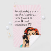 Beziehungen sind wie Algebra Funny Quip Golfhandtuch (Insitu)