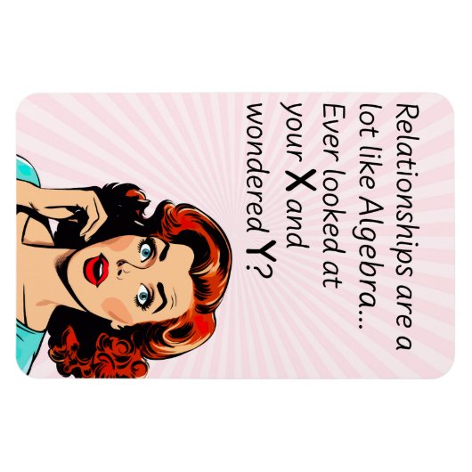 Beziehungen sind wie Algebra Funny Quip Magnet (Horizontal)