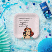 Beziehungen sind wie Algebra Funny Quip Pappteller (Party)