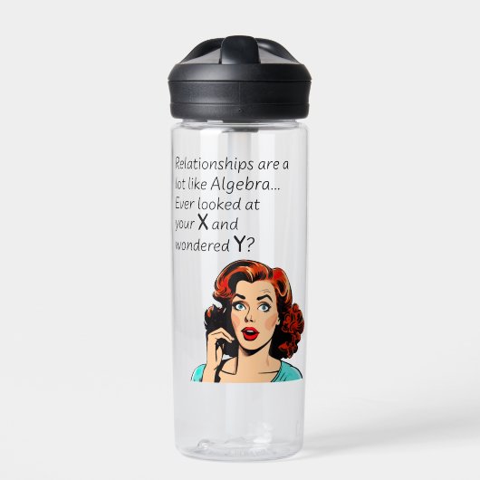 Beziehungen sind wie Algebra Funny Quip Trinkflasche (Vorderseite)