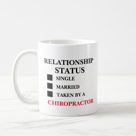 Beziehungsstatus Chiropraktor Kaffeetasse (Links)