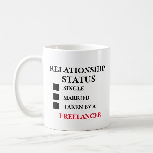 Beziehungsstatus Freelancer Kaffeetasse (Links)