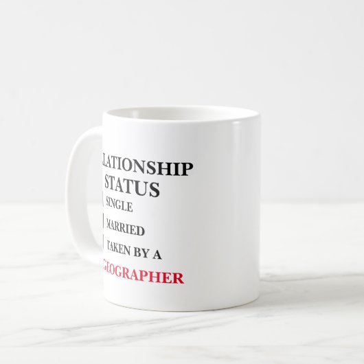 Beziehungsstatus Geograf Kaffeetasse (Vorderseite Links)