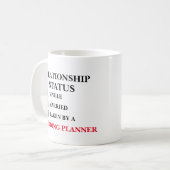 Beziehungsstatus Hochzeitsplaner Kaffeetasse (Vorderseite Links)