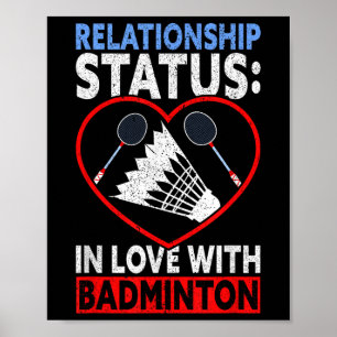 Beziehungsstatus In Liebe Mit Badminton Lustig B Poster
