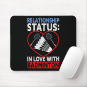 Beziehungsstatus In Liebe Mit Lustig Badminton B Mousepad (Mit Mouse)