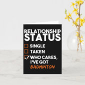 Beziehungsstatus IV Got Badminton Funny Sarcas Karte (Gelbe Blume)