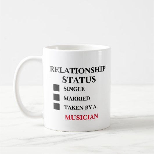 Beziehungsstatus Musiker Kaffeetasse (Links)