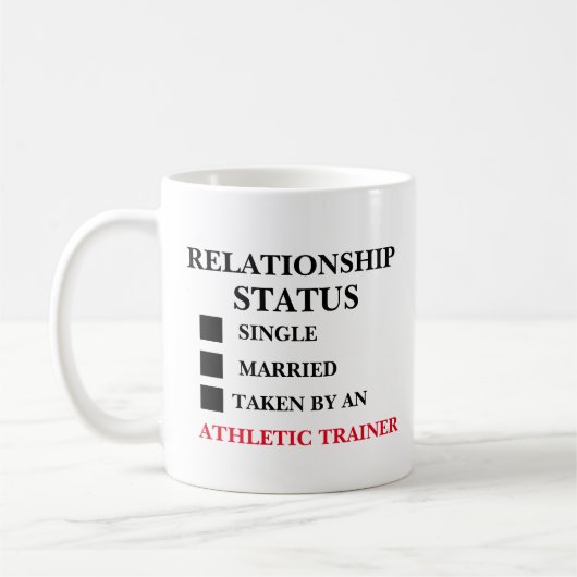 Beziehungsstatus Sporttrainer Kaffeetasse (Links)
