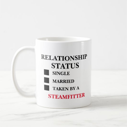 Beziehungsstatus-Steamfitter Kaffeetasse (Links)