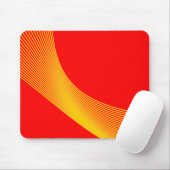 Bézier Curves - Amber on Red Mousepad (Mit Mouse)