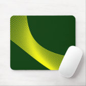 Bézier Curves - Gelb auf Dunkelgrün 003300 Mousepad (Mit Mouse)