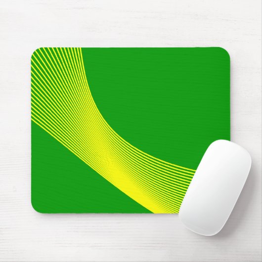 Bézier Curves - Gelb auf Gras Grün 009900 Mousepad (Mit Mouse)