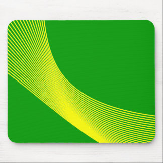 Bézier Curves - Gelb auf Gras Grün 009900 Mousepad
