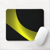 Bézier Curves - Gelb auf schwarz Mousepad (Mit Mouse)