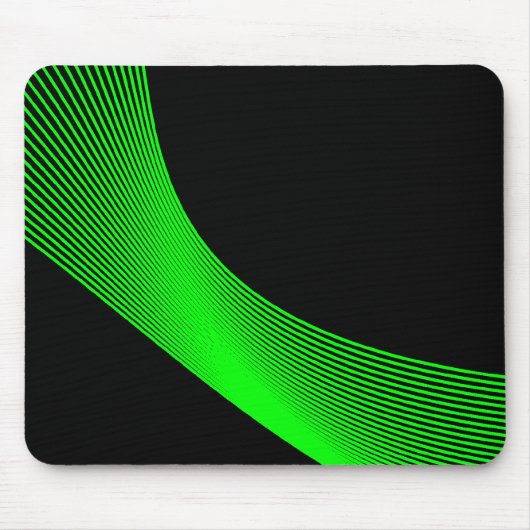 Bézier Curves - grün auf schwarz Mousepad (Vorne)