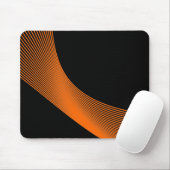 Bézier Curves - Orange auf schwarz Mousepad (Mit Mouse)