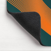 Bézier Curves - Orange on Dark Green 003333 Mousepad (Ecke)