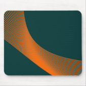 Bézier Curves - Orange on Dark Green 003333 Mousepad (Vorne)