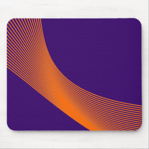 Bézier Curves - Orange on Deep Lila 330066 Mousepad