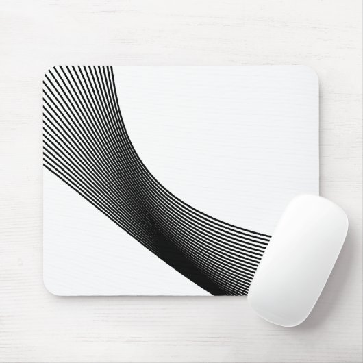Bézier Curves - Schwarz auf Weiß Mousepad (Mit Mouse)