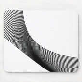 Bézier Curves - Schwarz auf Weiß Mousepad (Vorne)
